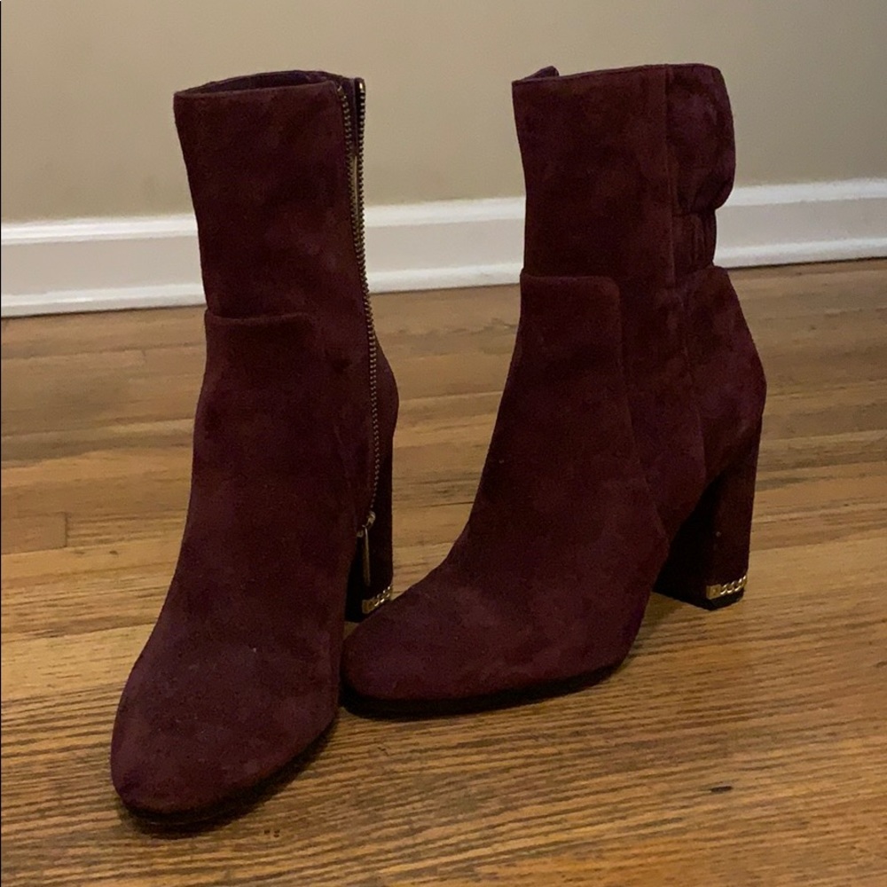 Michael Kors Plum heeled boots size 8